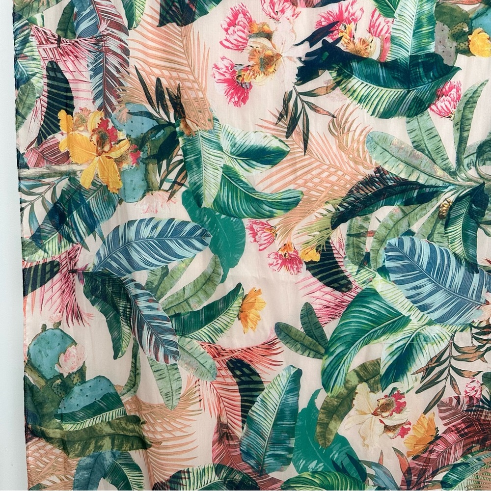 Tropical Print Beach Sarong Wrap - Swim Cover Up - Vacation / Cruise - Picture 9 of 11